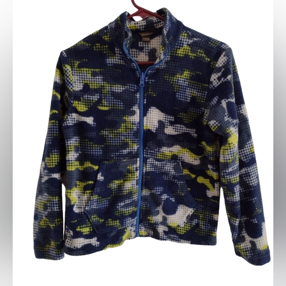 Kids Boys Girls Eddie Bauer Fleece Full zip camo jacket. Size M 10-12. P… - Picture 1 of 8